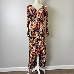 Lucy Love Multicolor Floral Long Sleeve Dress
